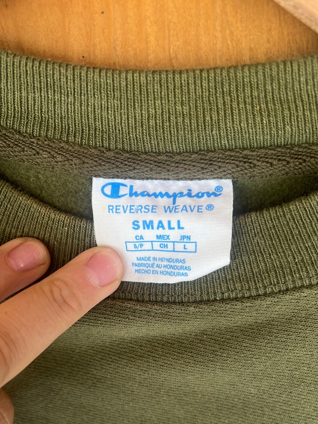 Vintage CHAMPION Army Green Crewneck Sweatshirt