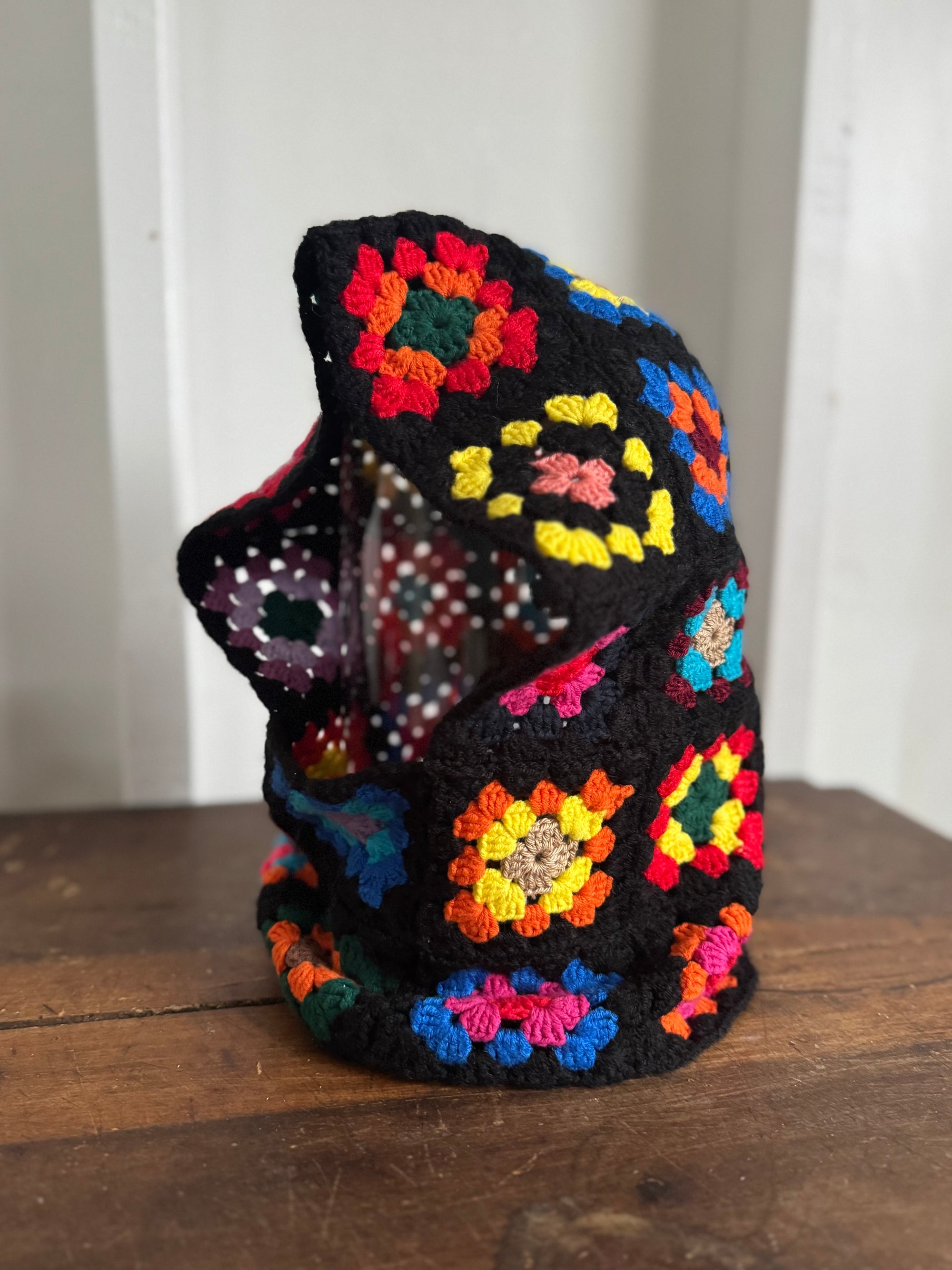 Vintage Crochet Balaklava Handmade Hat