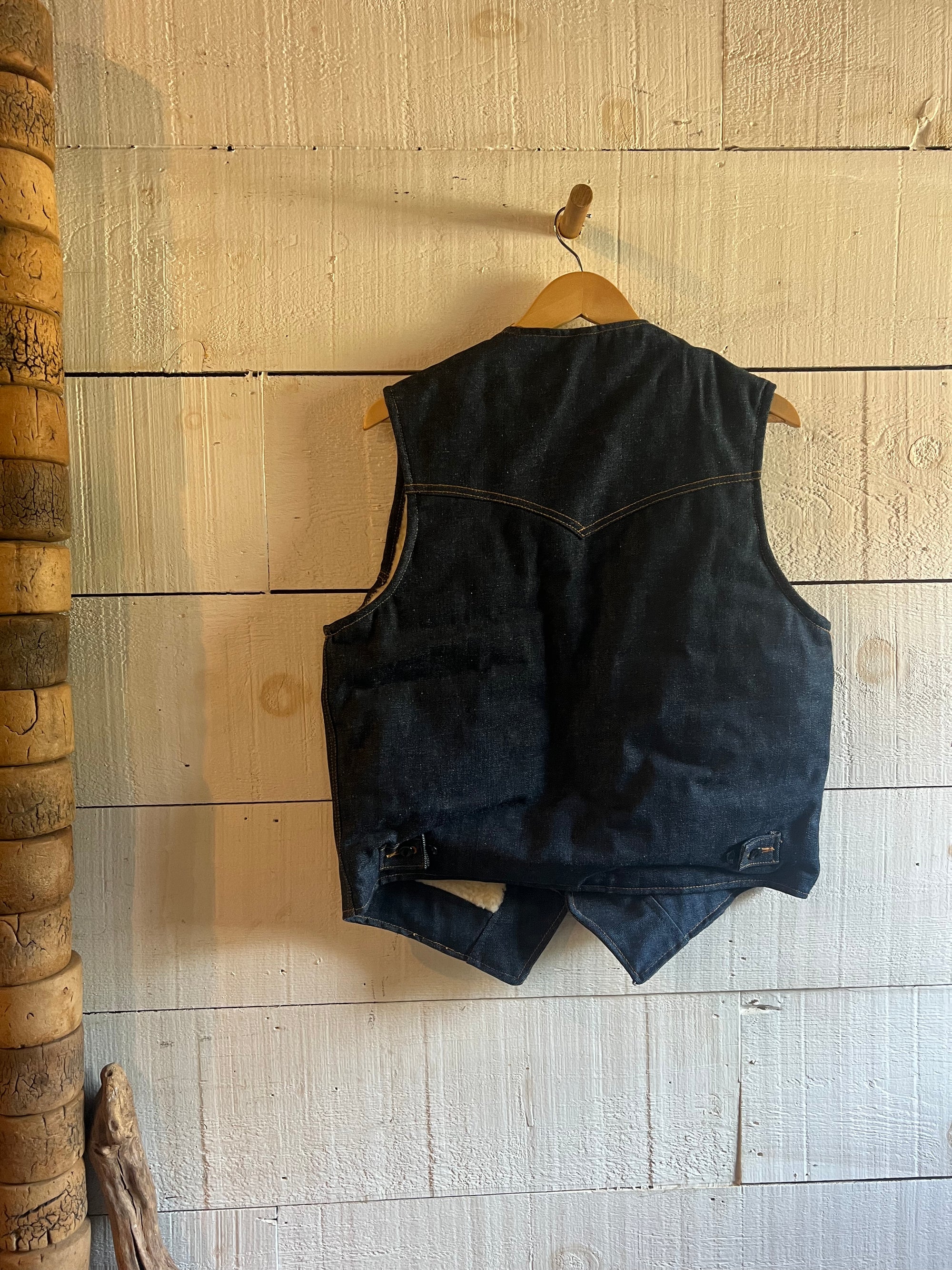 Vintage Denim + Sherling Vest