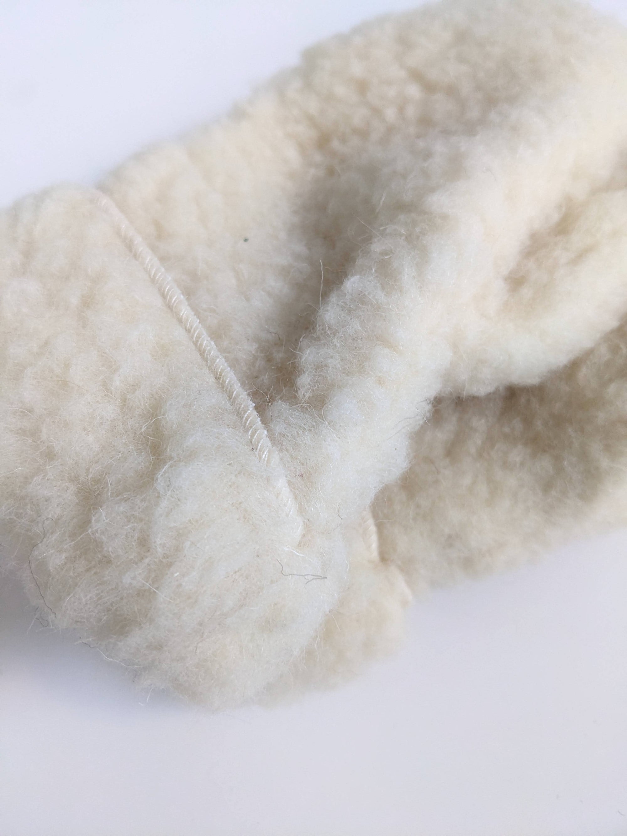 Warm 100% Wool Winter Mittens, All Natural: Cream