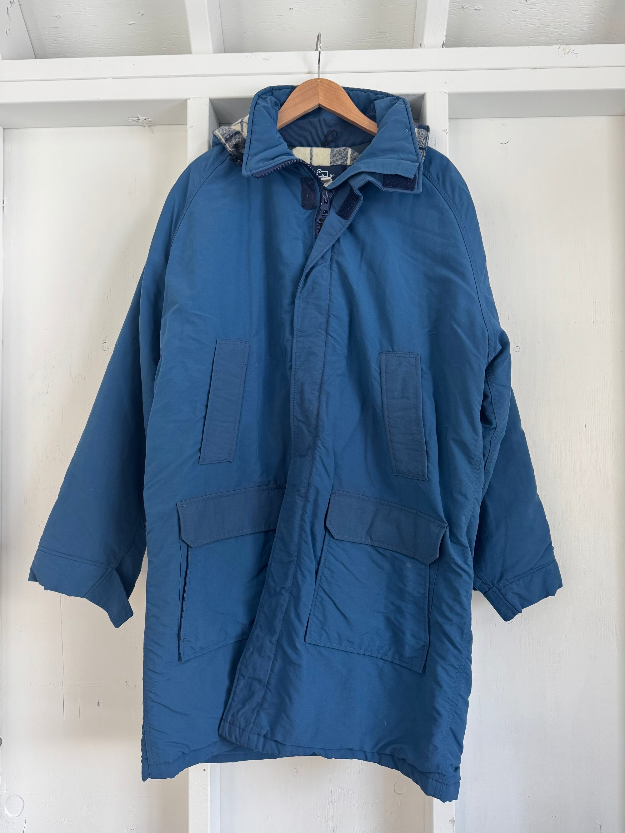 Vintage Woolrich Blanket Lined Parka - Navy Blue