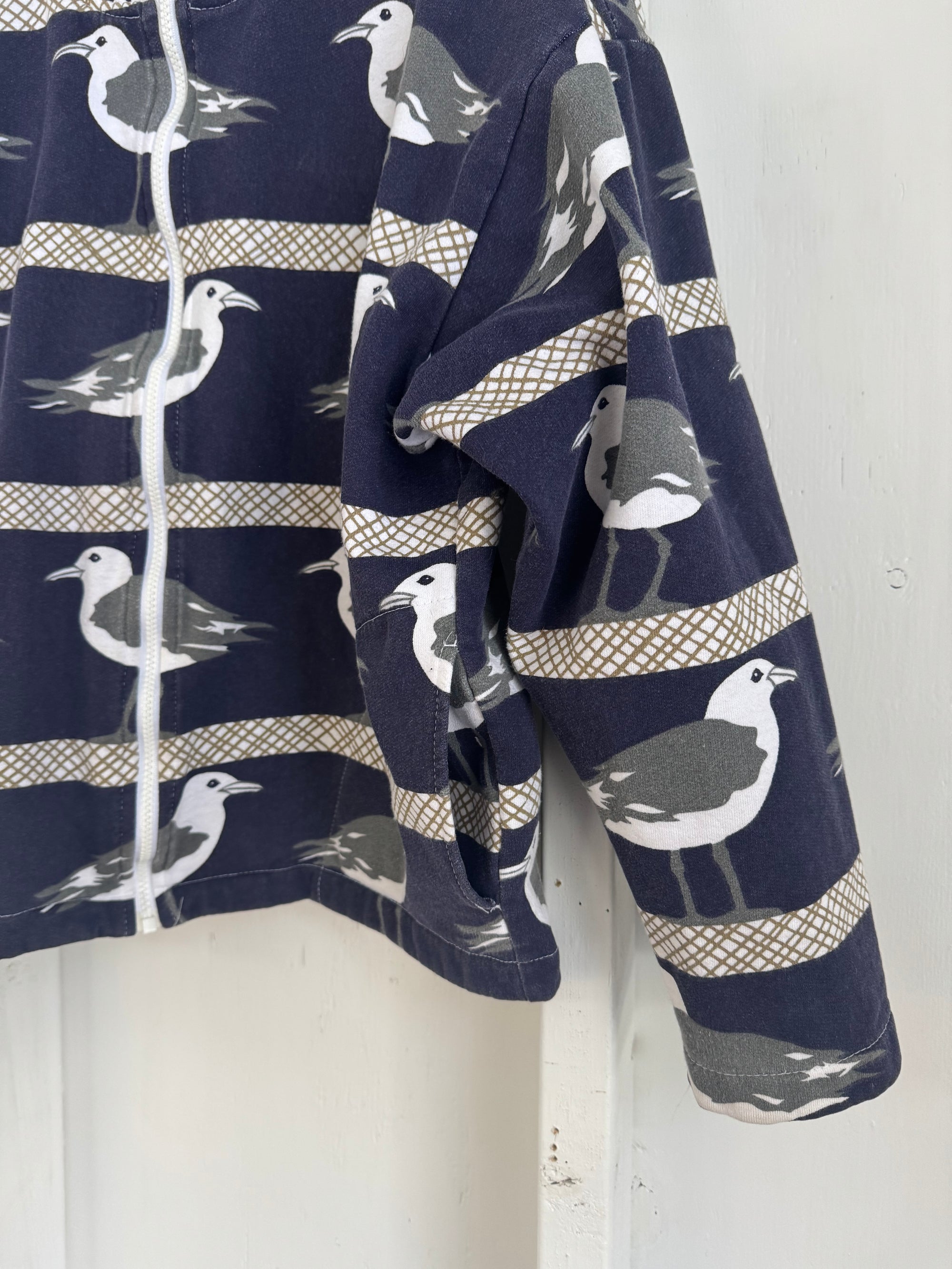Vintage Seagull Zip Up Sweatshirt - Navy