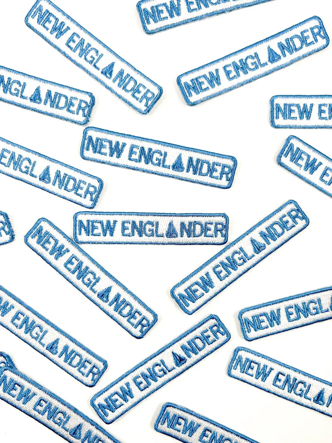 New England Iron On Patch New Englander Sailboat Embroidered