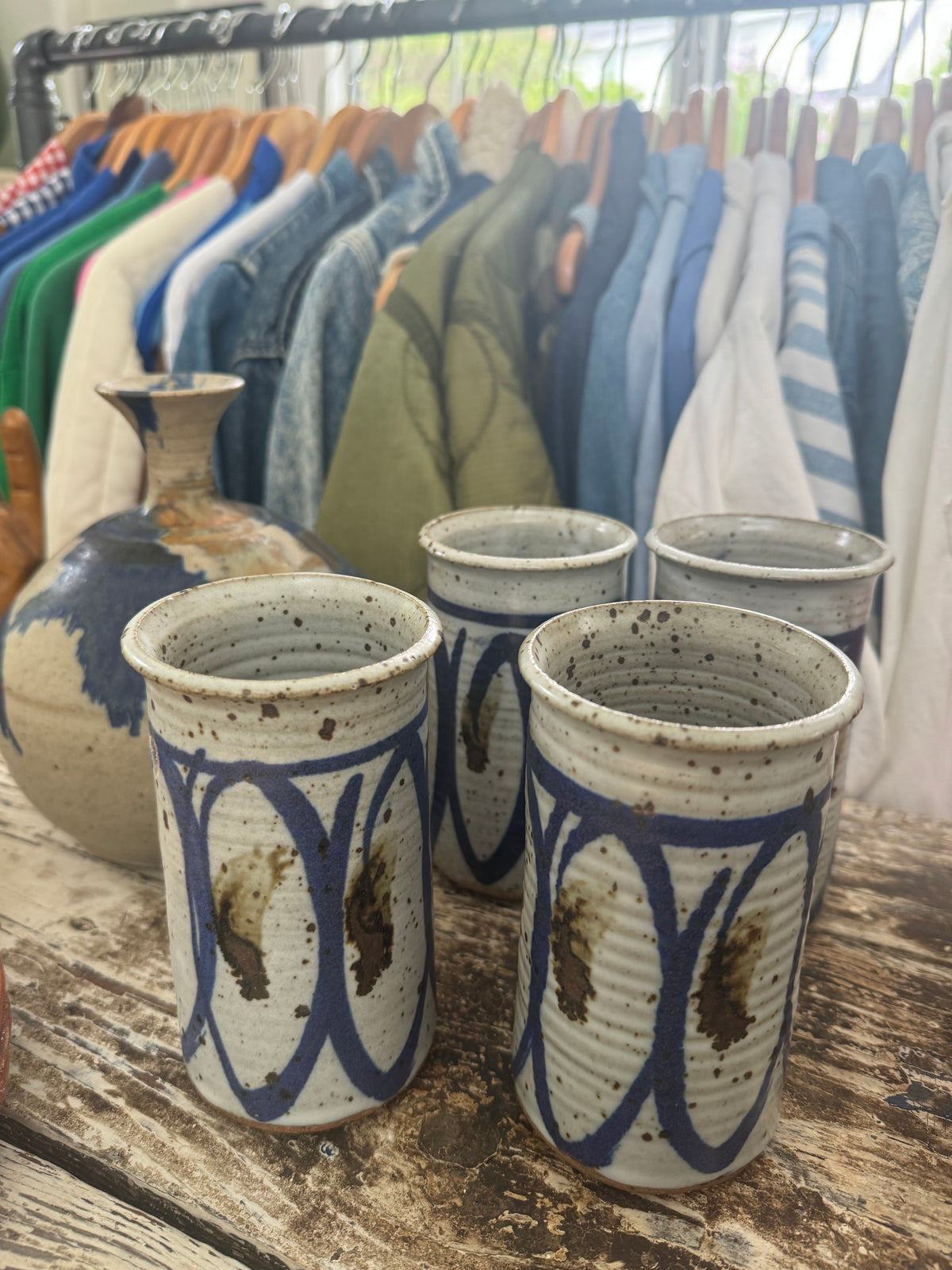 Handmade Ceramic Cups - Set of Four