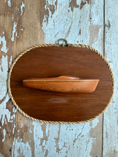 Vintage Wooden Boat Plaque