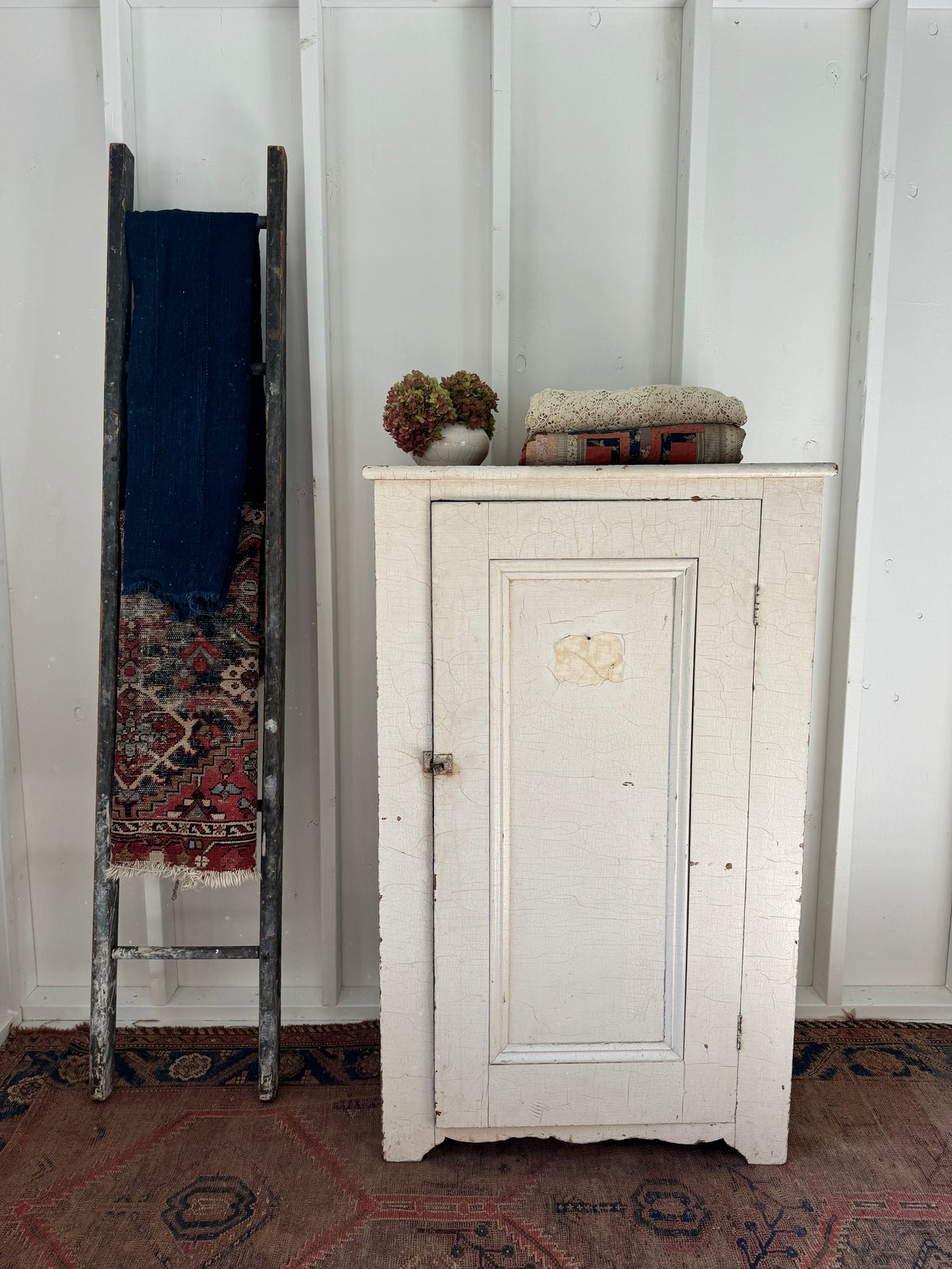 Antique Early 1900s Cabinet - Painted White