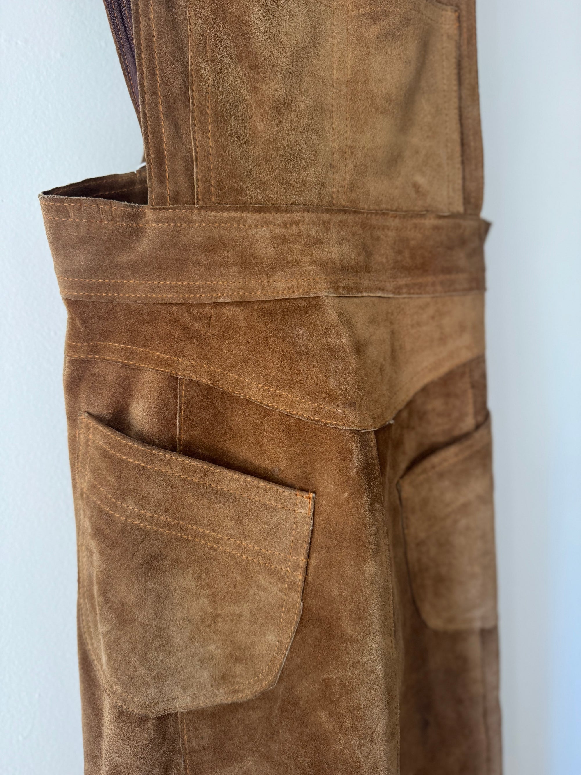 VTG Suede Overall Skirt