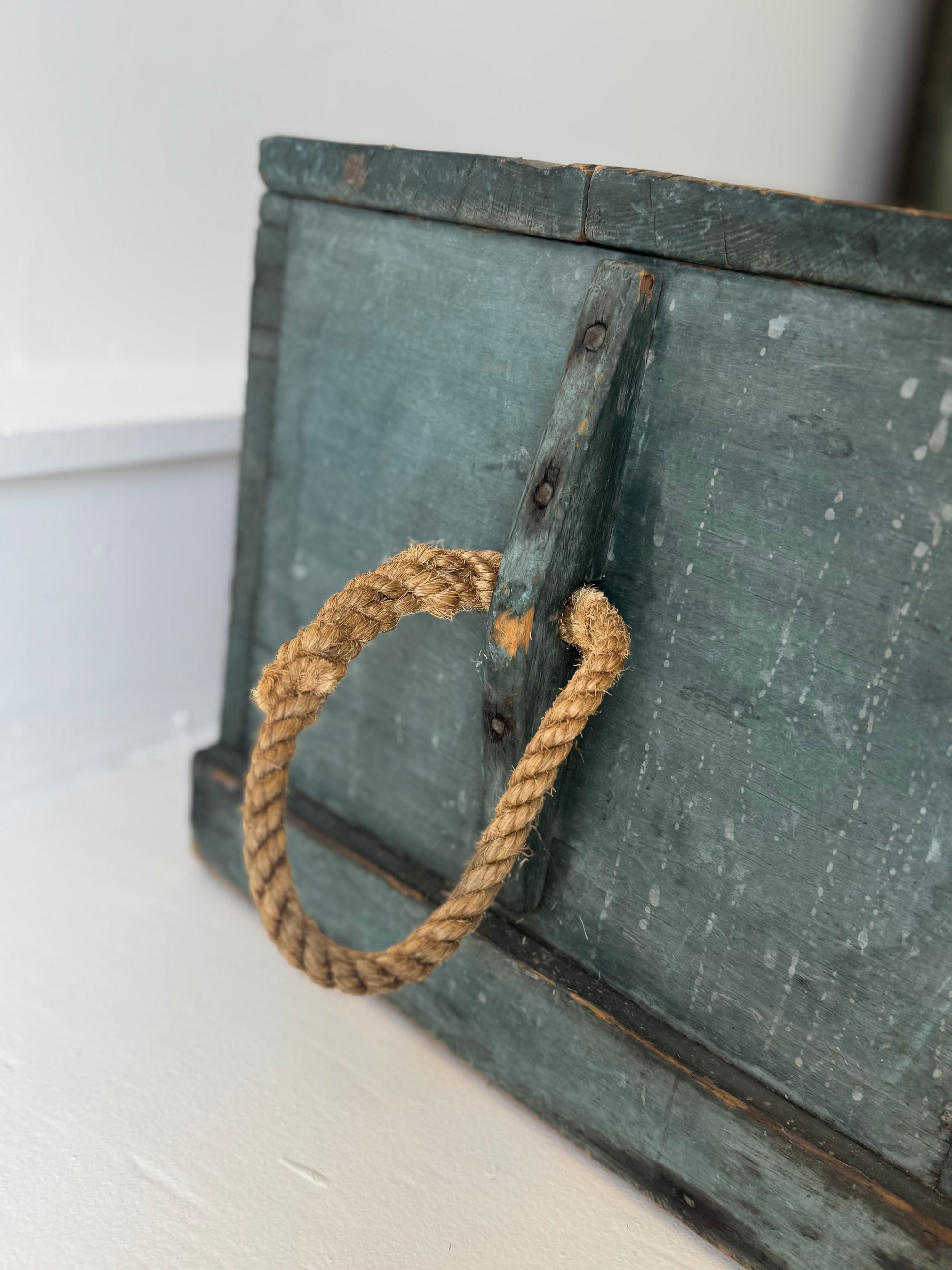 Antique Sea Chest - Rope Handle