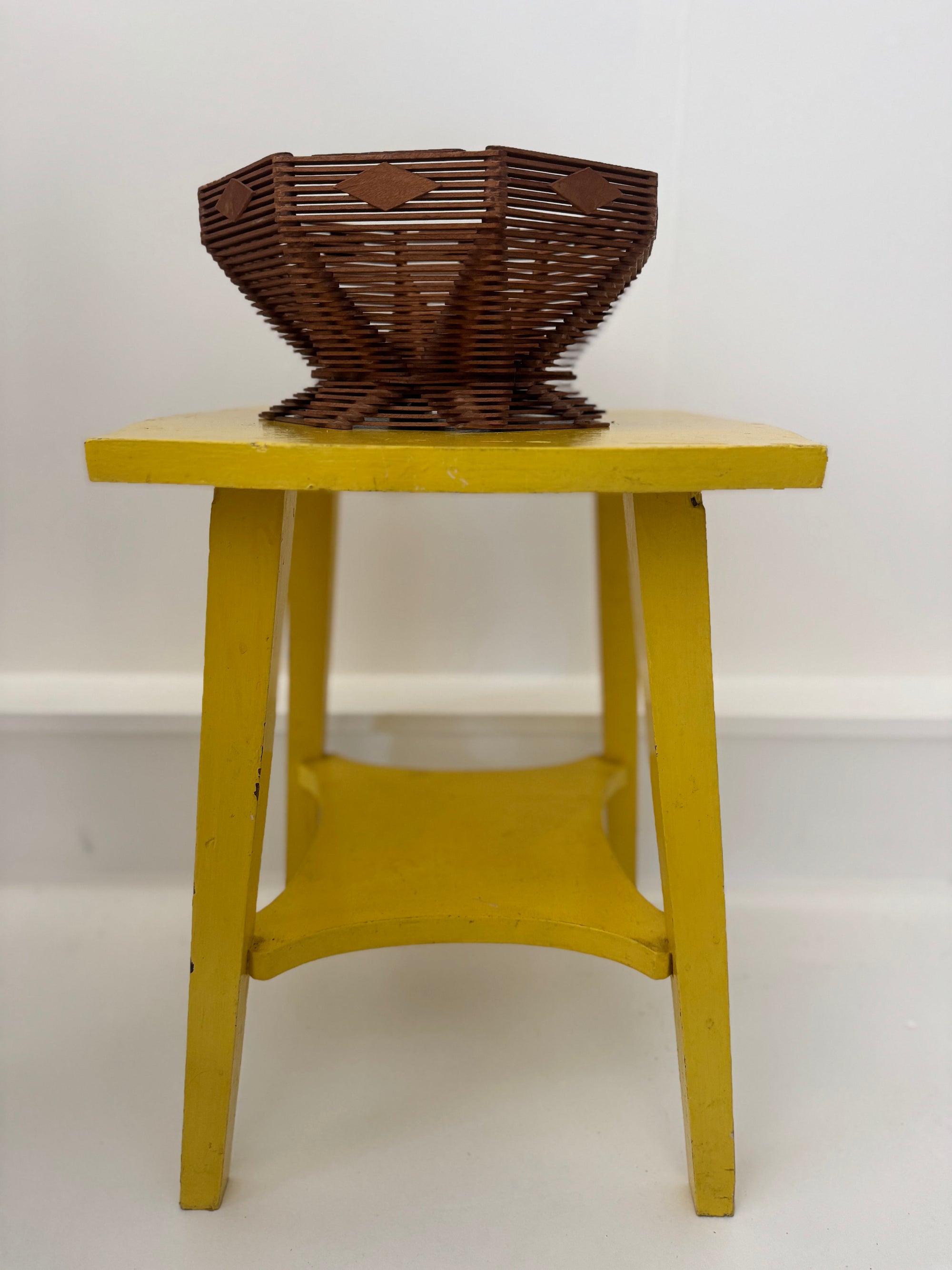 VTG Wood Popsicle Stick Bowl