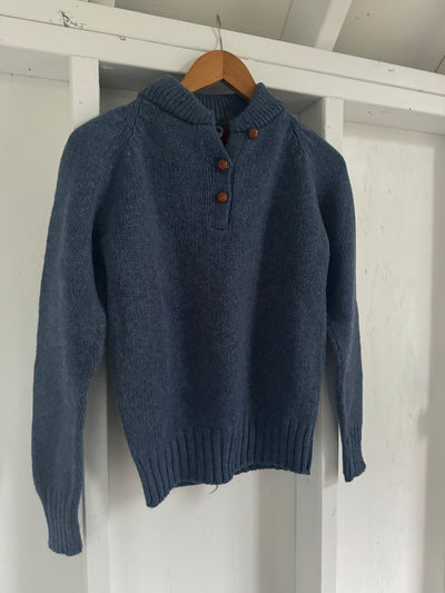 Vintage Wool Sweater - Navy Blue