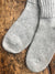 Vintage Grey Wool Socks - Red Band