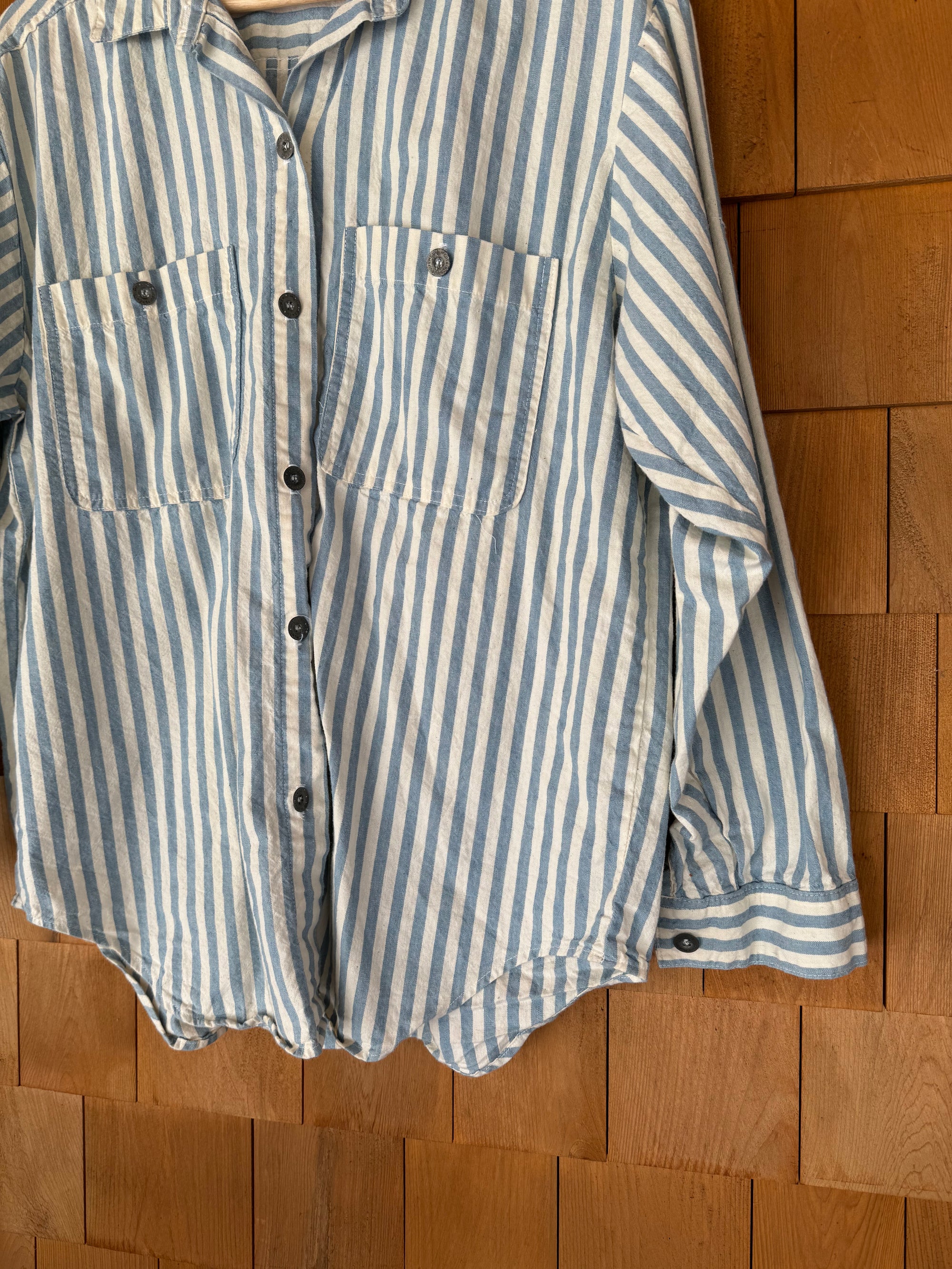 Vintage Super Soft Striped Shirt - Blue + White