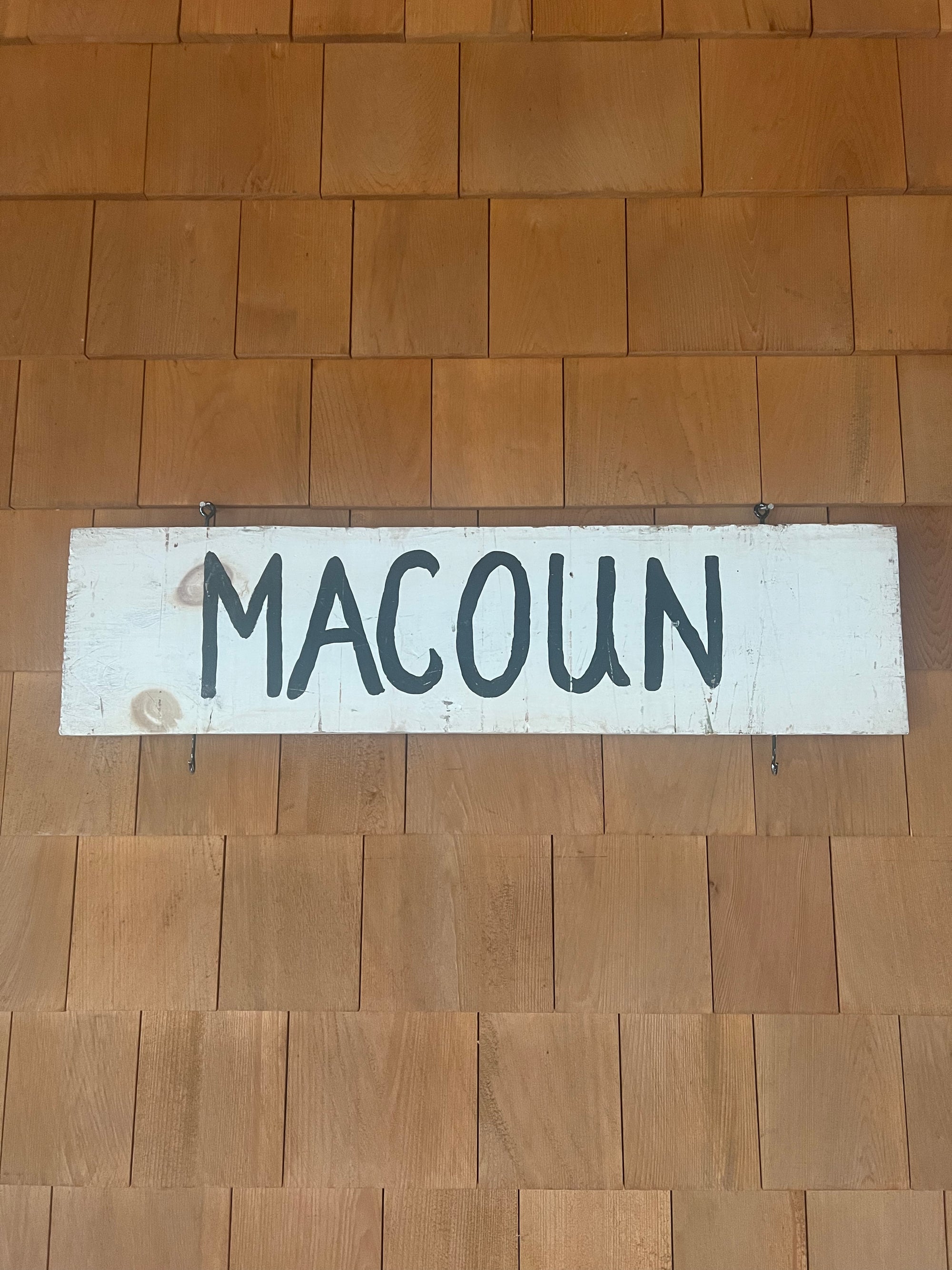 Vintage Hand-Painted Macoun Apple Sign