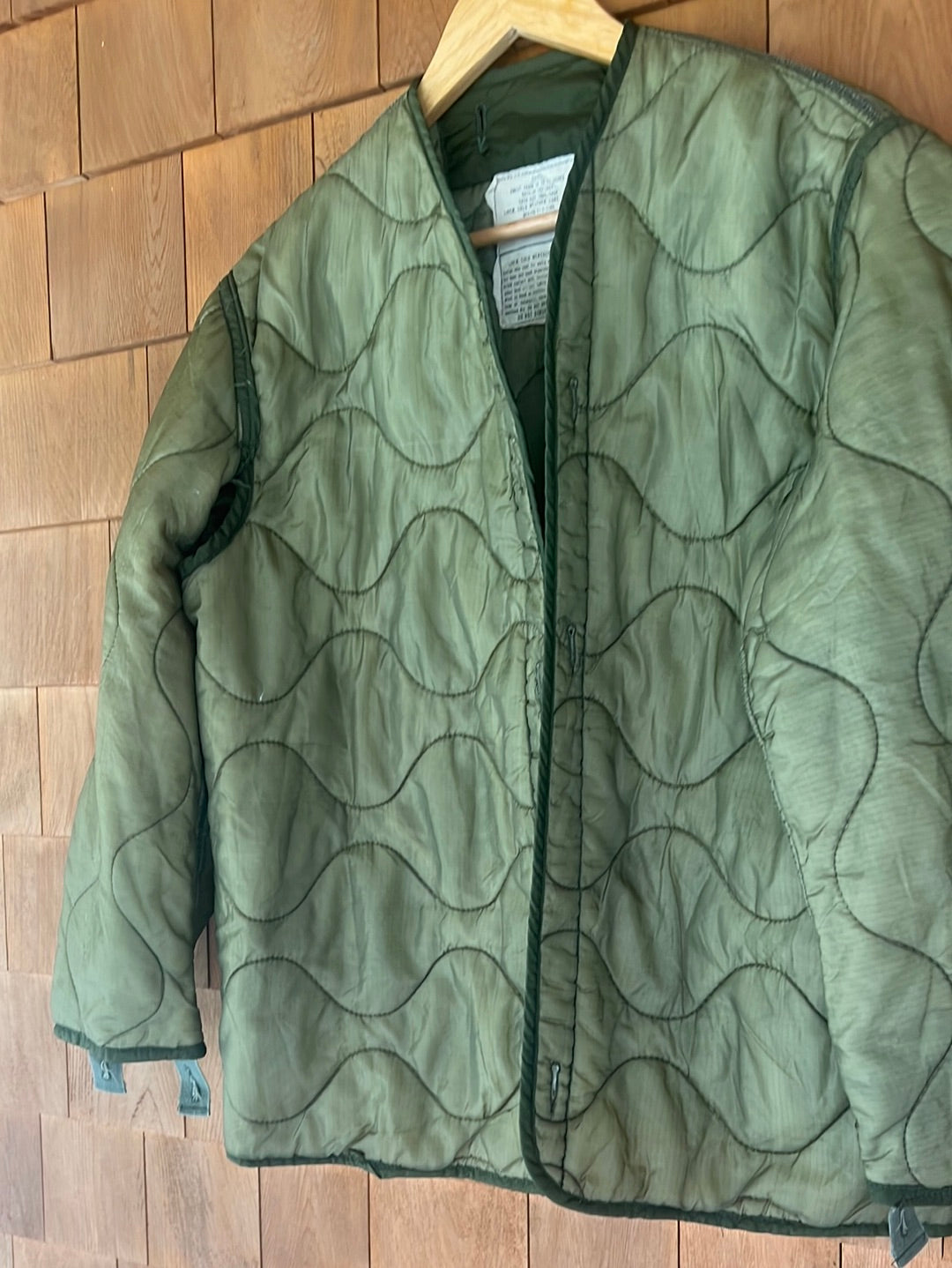 Vintage Quilted Liner Coat - Small