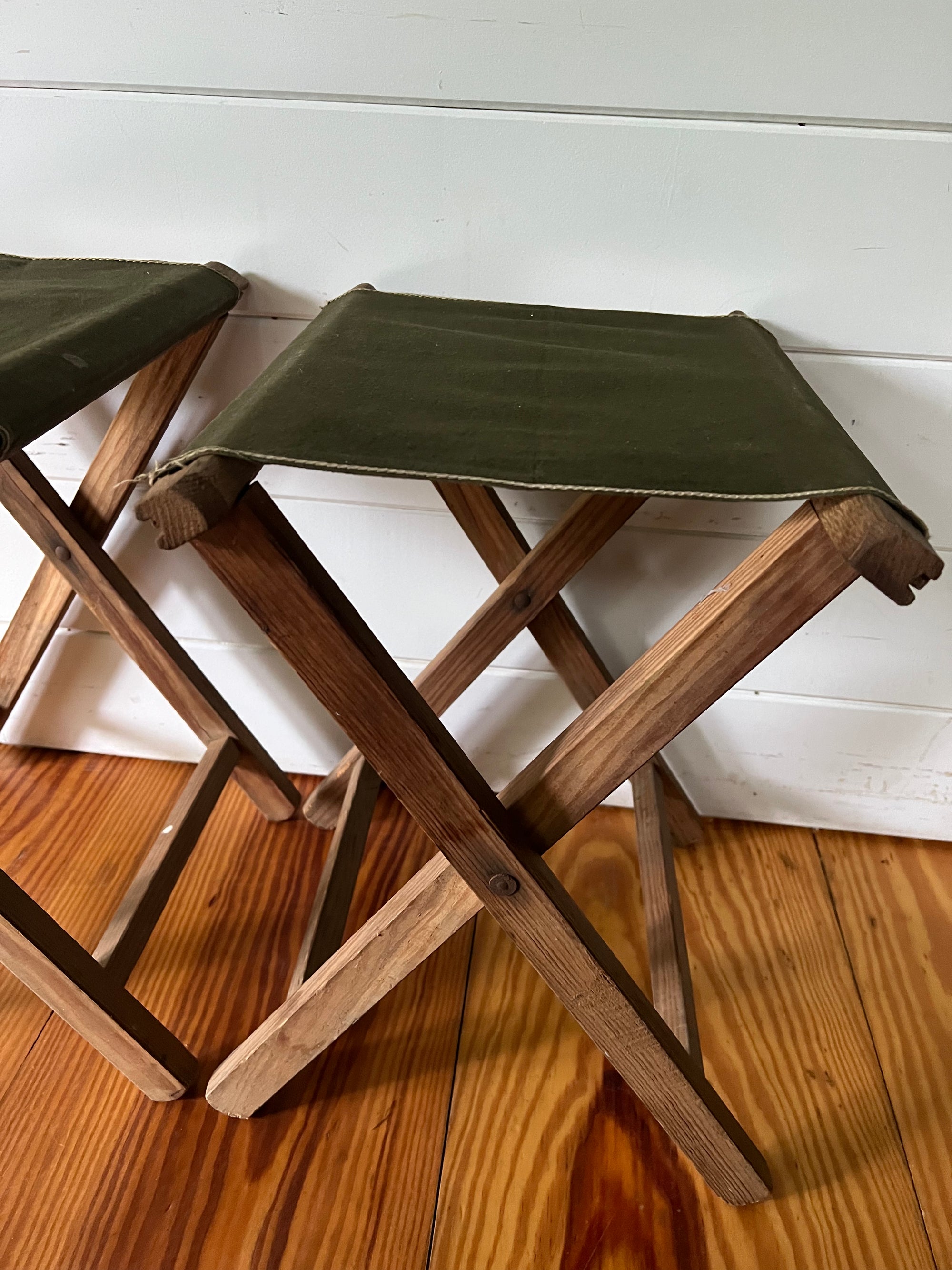 Pair of Vintage Camp Stools