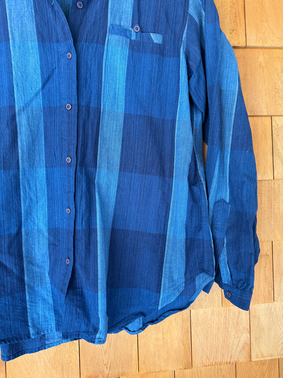 Vintage Super Soft Plaid Shirt - Blue + Blue