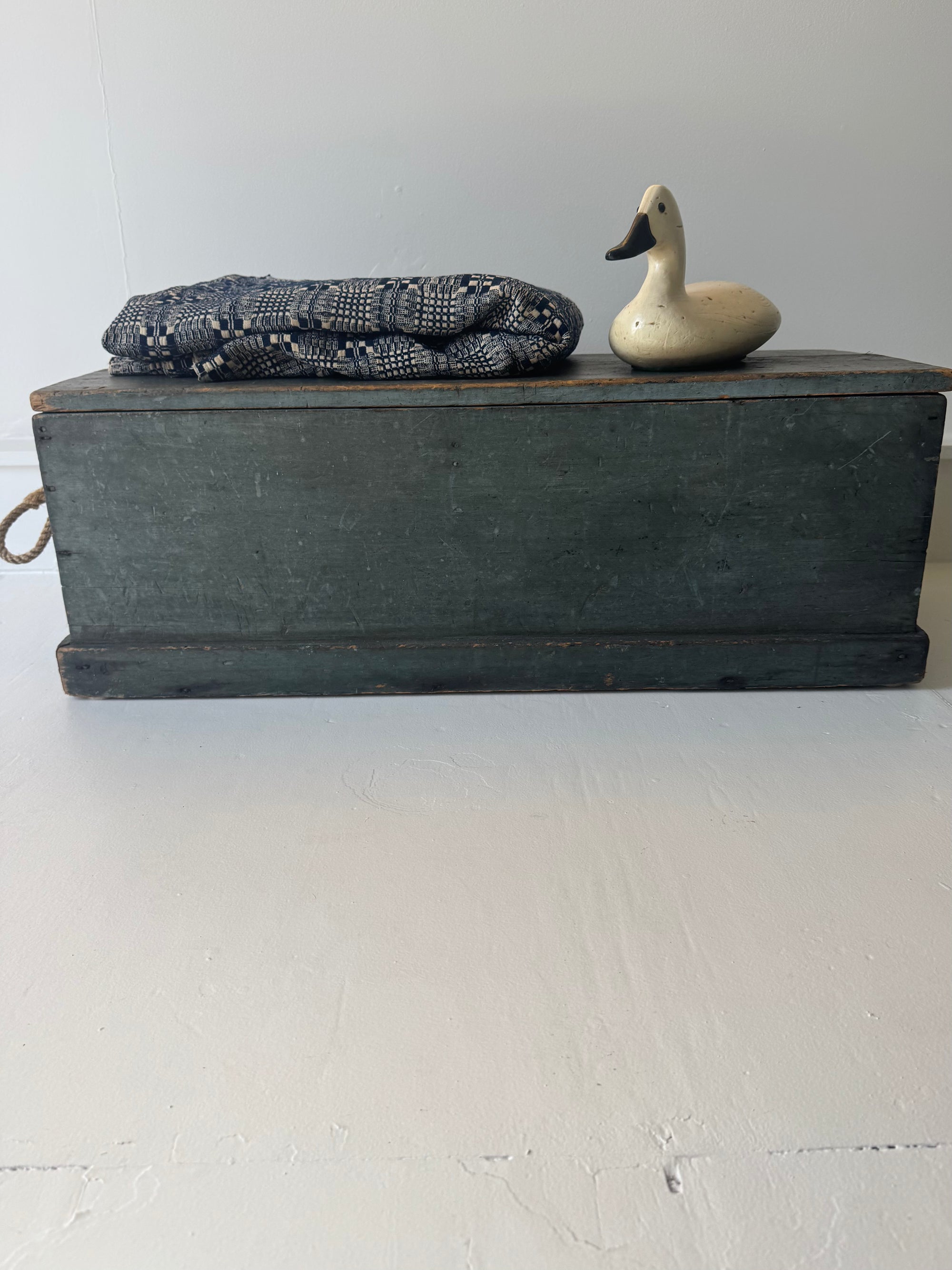 Antique Sea Chest - Rope Handle