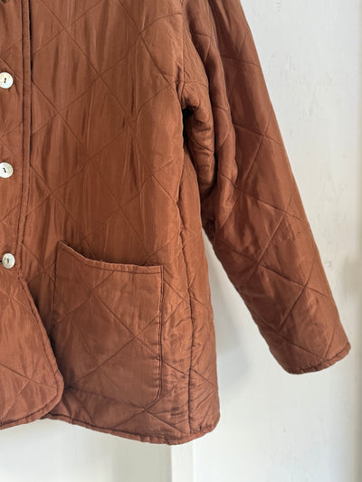 Vintage Quilted Coat - Walnut