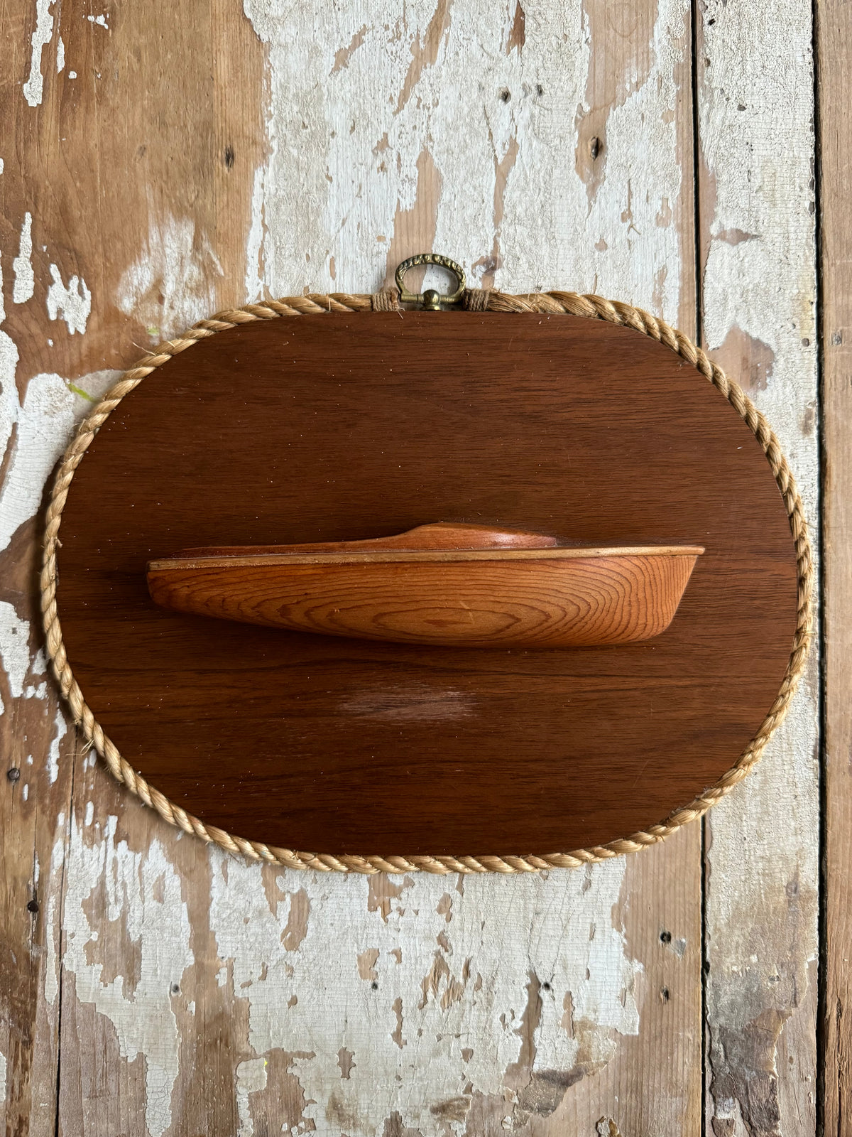 Vintage Wooden Boat Plaque