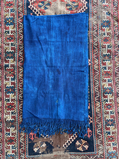 Vintage Indigo Textile - Bright w/ Tassel