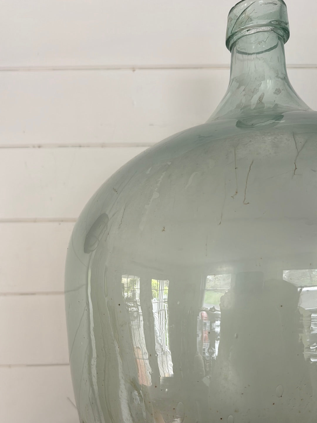 Vintage Glass Bottleneck Jug - Blue