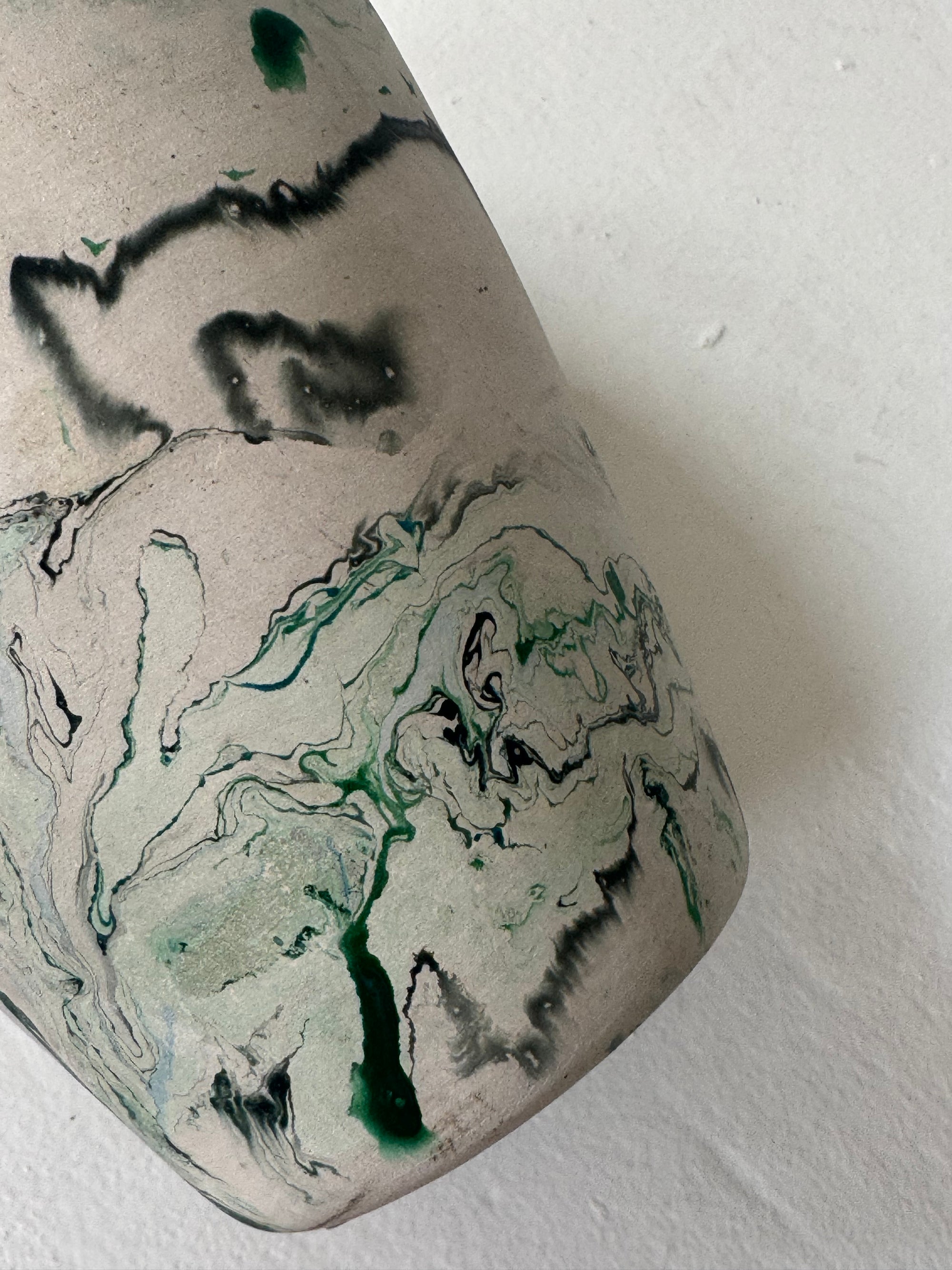 Vintage Nemadji Pottery - Green + Blue