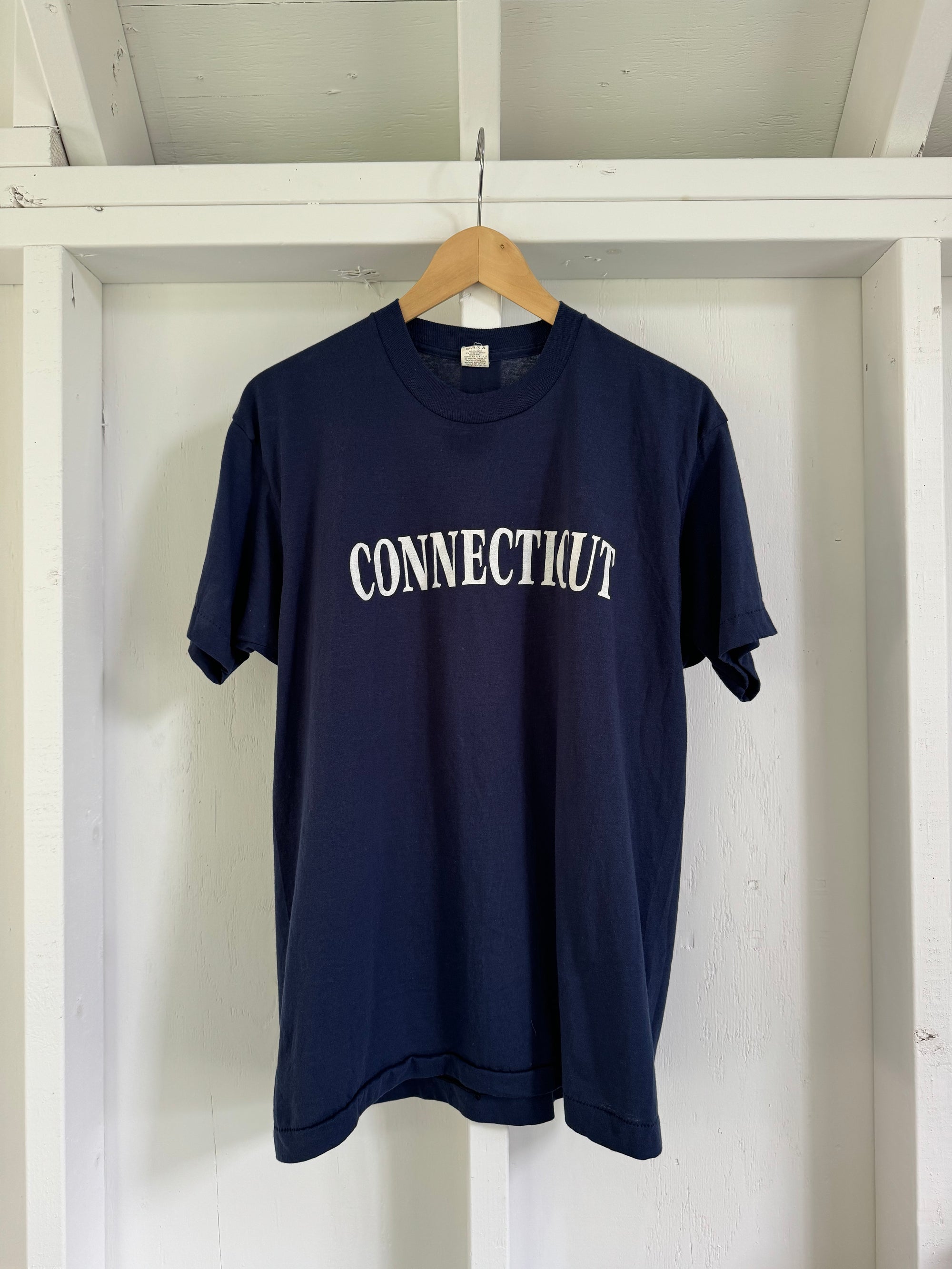 Vintage CONNECTICUT Tee Shirt -  Navy