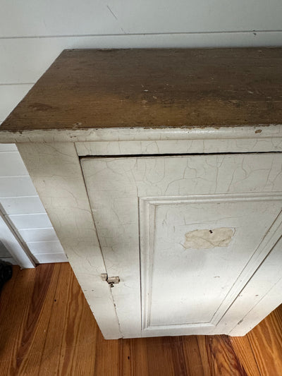 Antique Painted White Cabinet