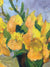 Vintage Daffodil Arrangement Painting
