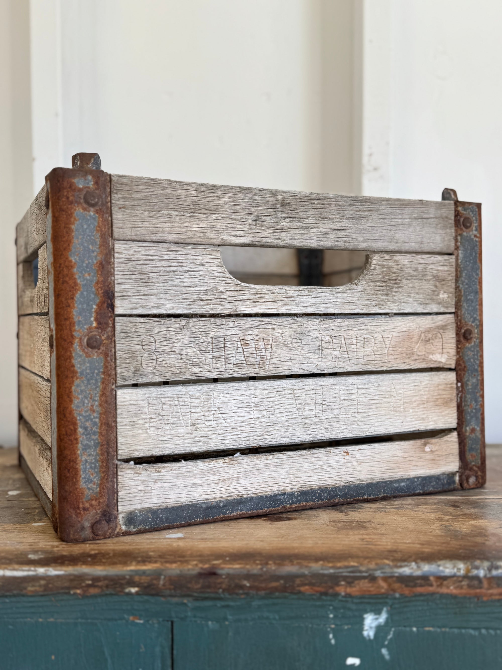 Vintage Shaw’s Dairy Wood Crate