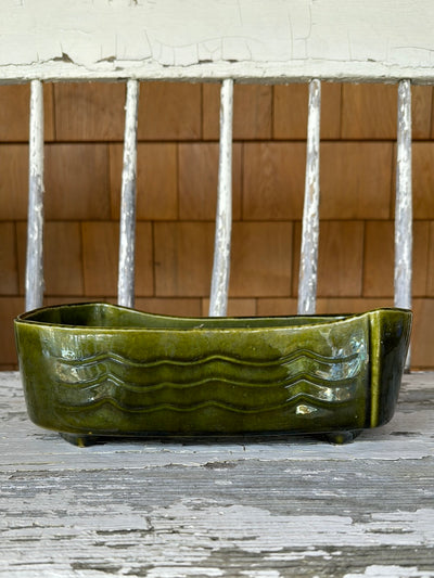 Vintage Ceramic Planter - Seaweed