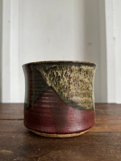 Hadmade Ceramic Vase - Red + Black