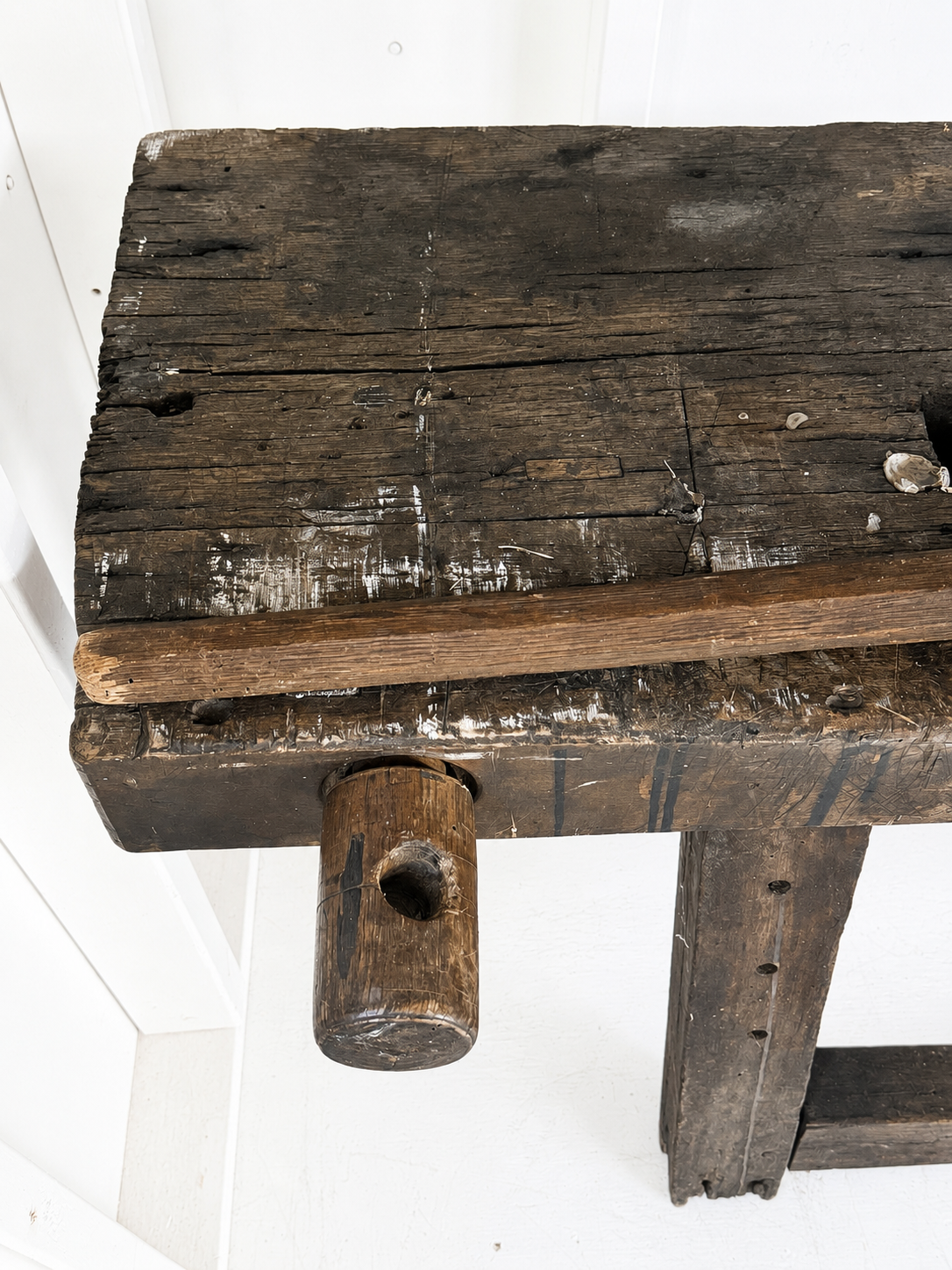 Vintage Tree Slab Workbench