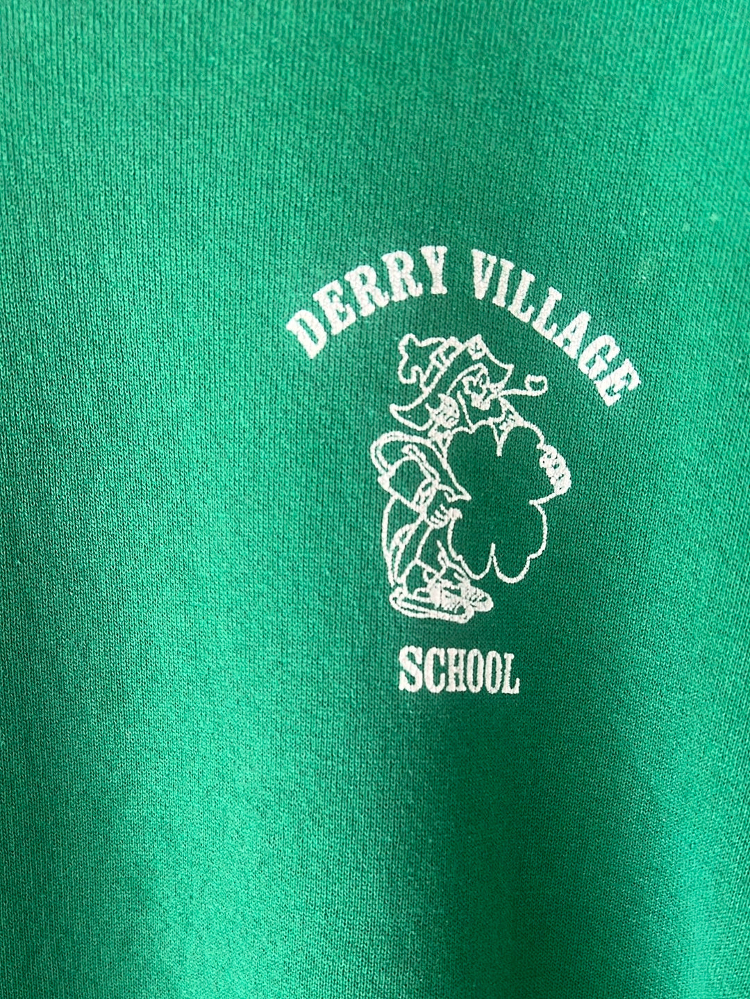 Vintage Derry Village School Raglan Sweatshirt - Green