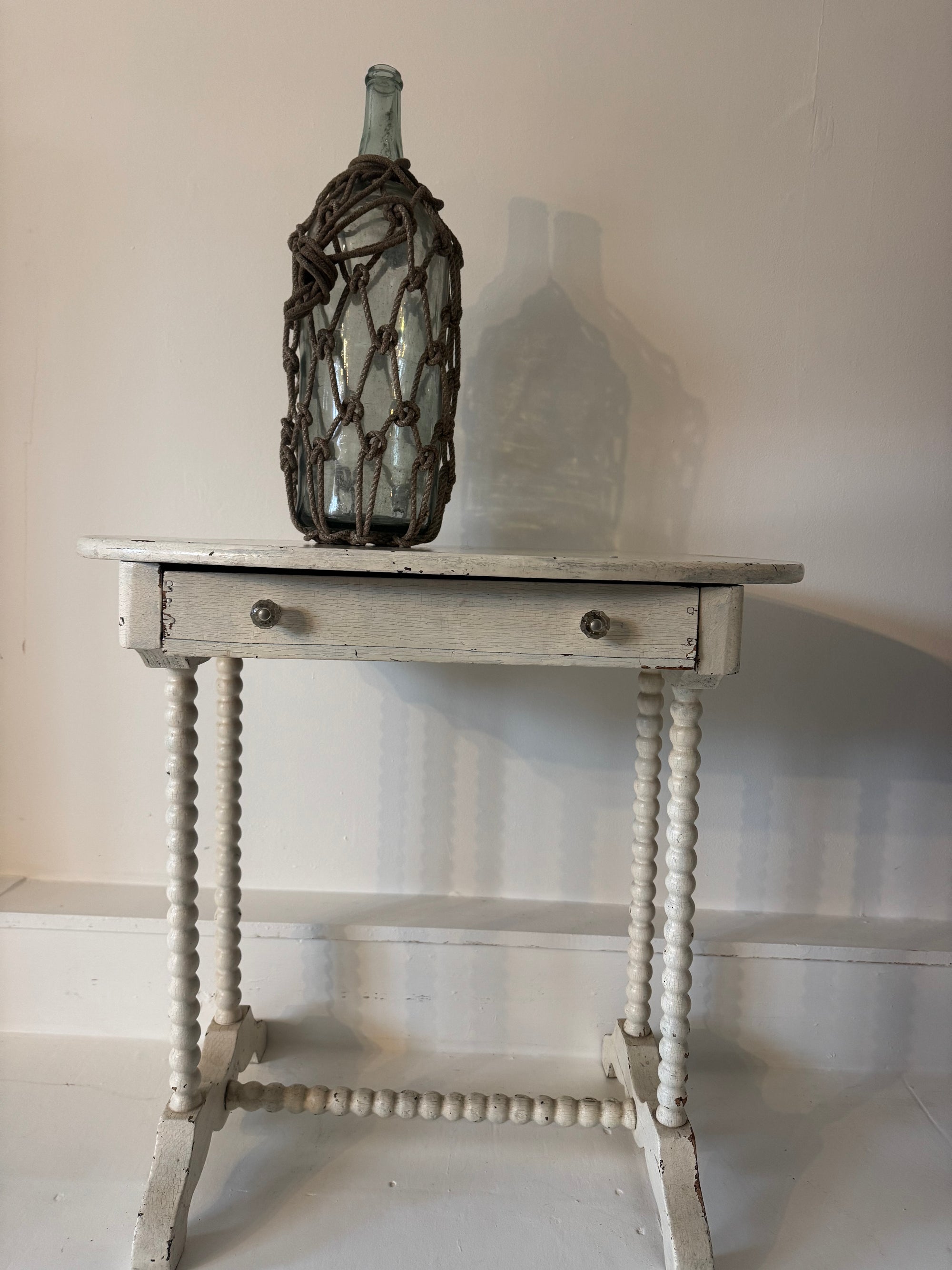 Antique Bottle Jug Demijohn Nautical Macrame