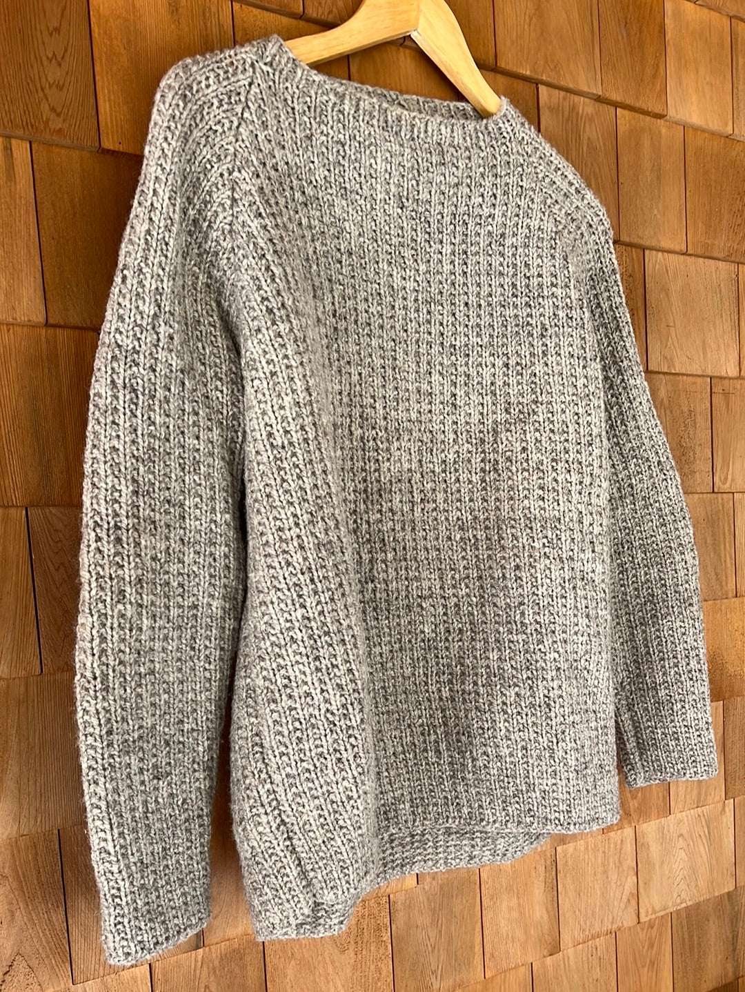 Vintage Hand Knit Wool Sweater - Oatmeal