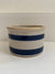 VTG Blue Striped Crock - wide bowl