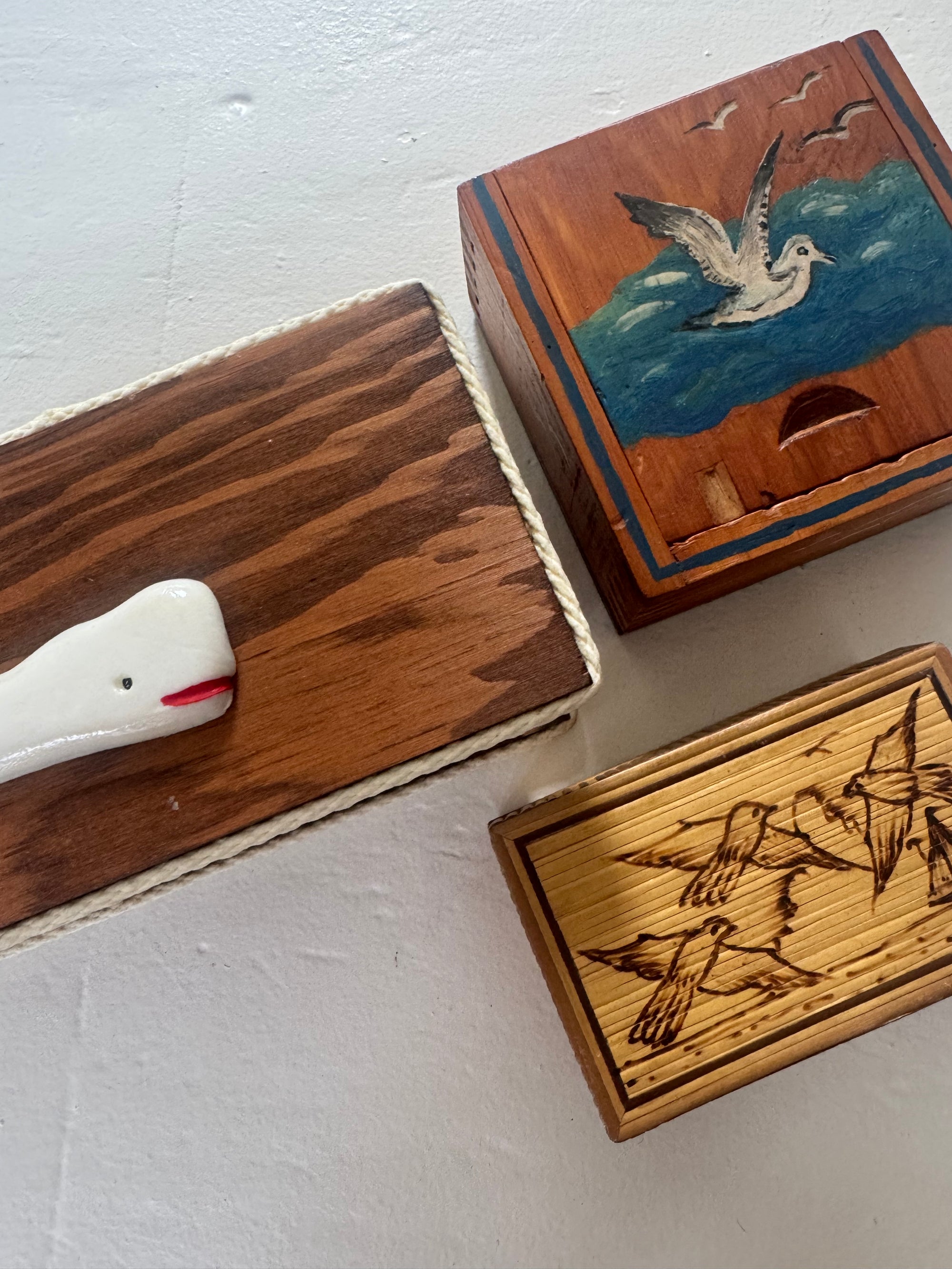 VTG Seagull Wood Box - Painted