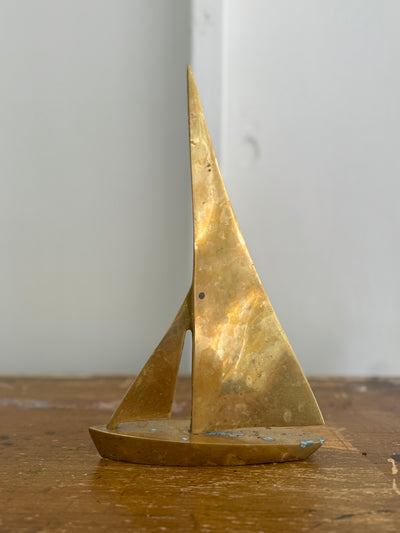 Vintage Brass Sailboat