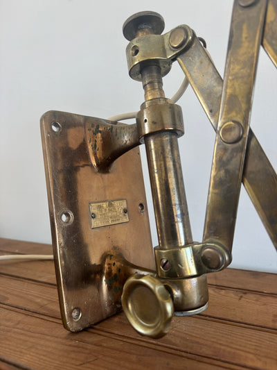 VTG Brass Scissor Wall Lamp