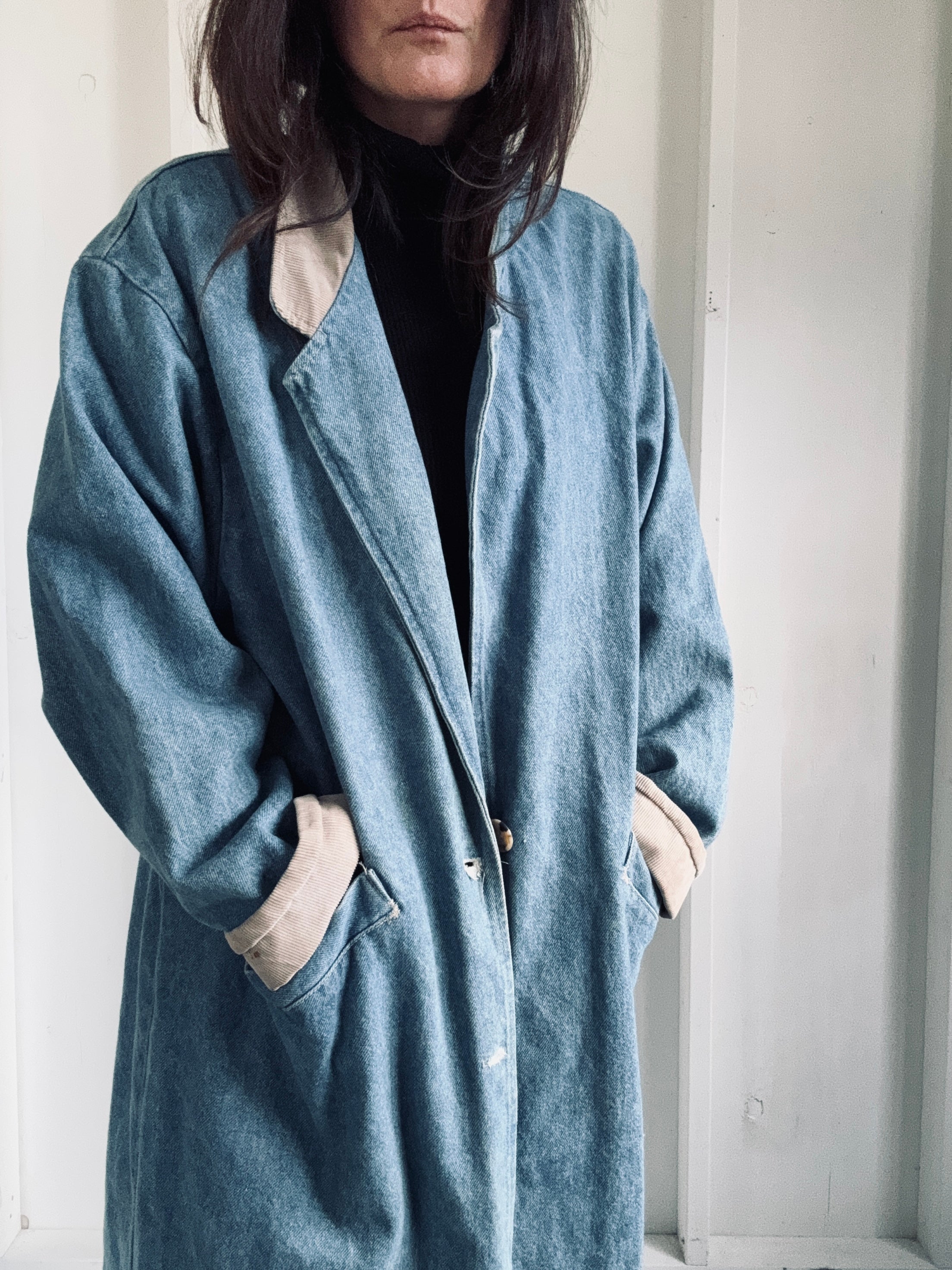 Vintage LEE Denim Trench Coat - Diamonds & Rust