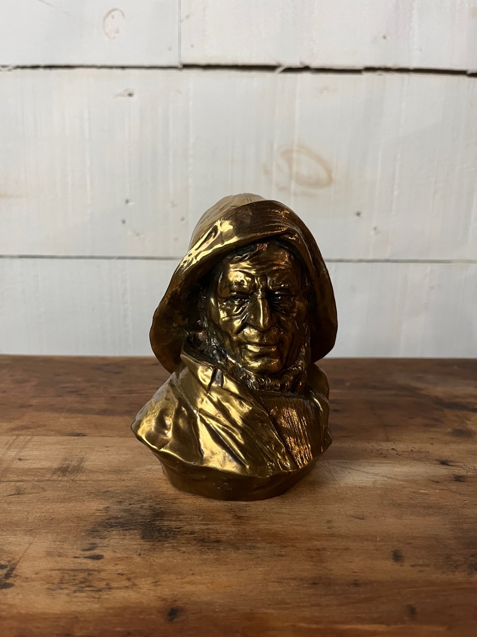 Vintage Atlantic Fisherman Bust - metal