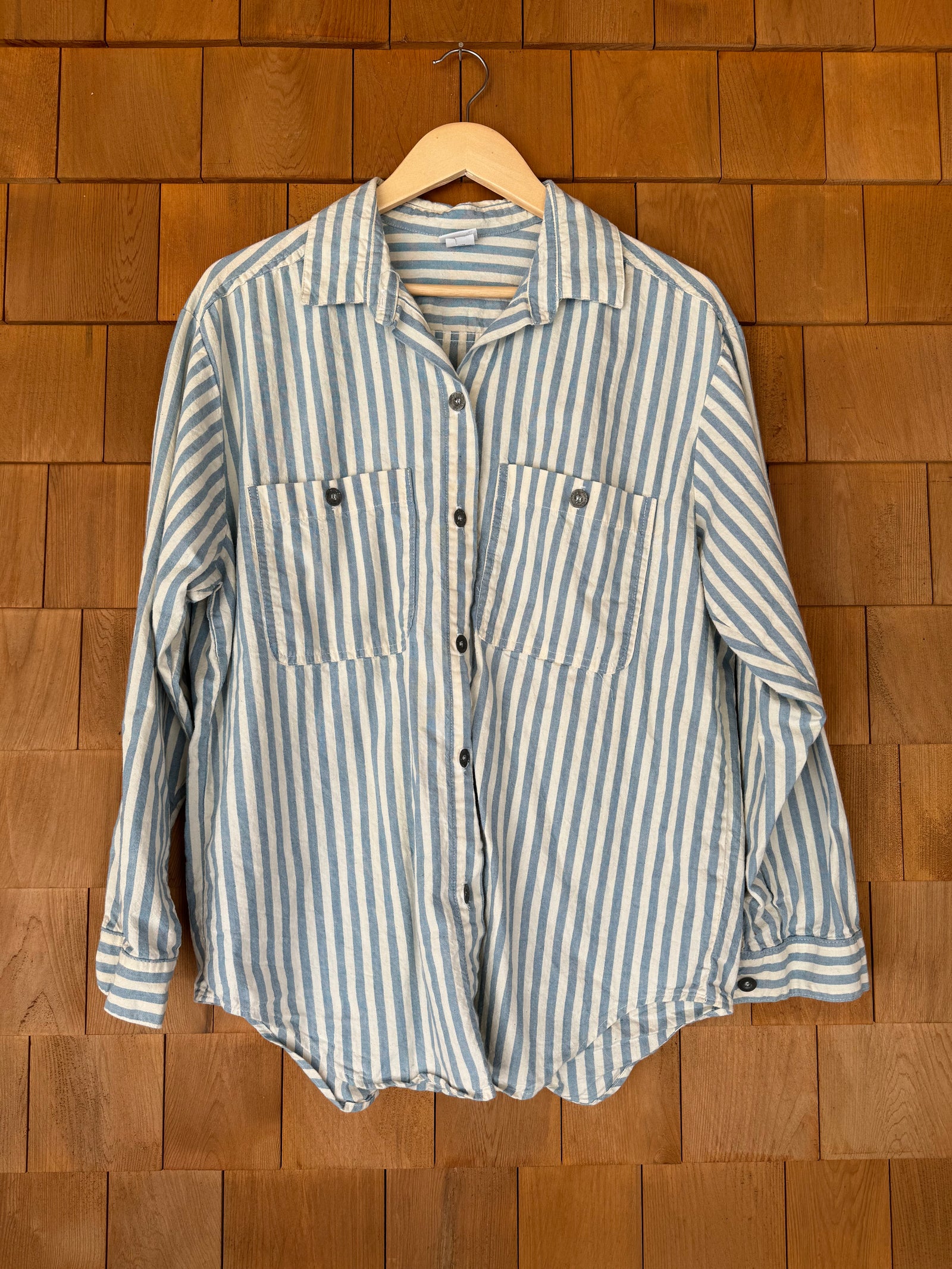 Vintage Super Soft Striped Shirt - Blue + White