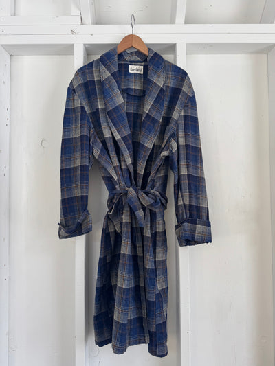 Vintage Kentfield Wool Plaid Robe