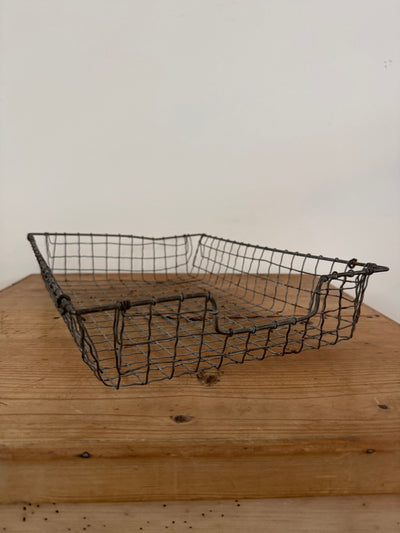 Antique Crinkle Wire Letter Tray