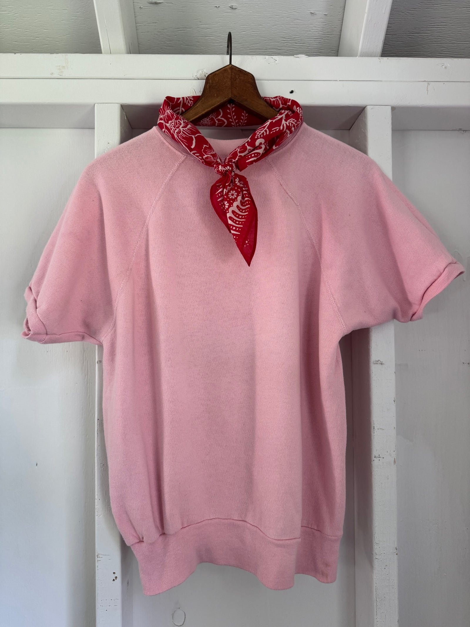Vintage Short Sleeve Raglan - Pink