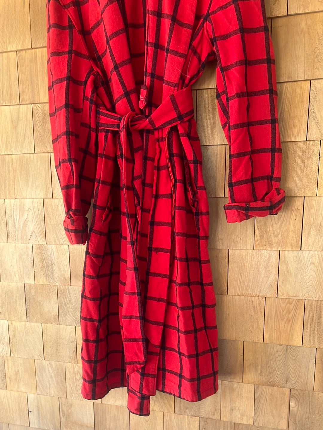Vintage Rabhor Red + Black Wool Robe