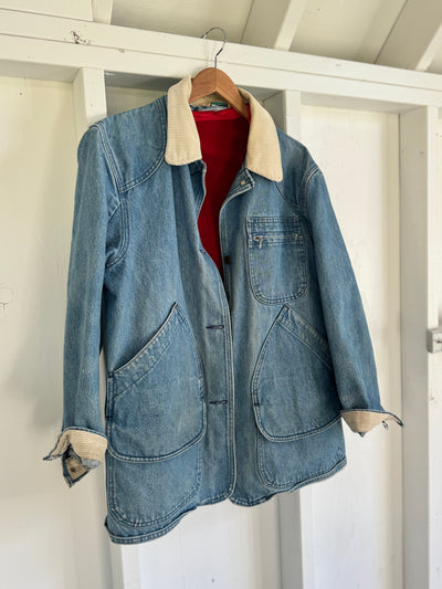 Vintage LL Bean Denim Barn Coat - Blanket Lined