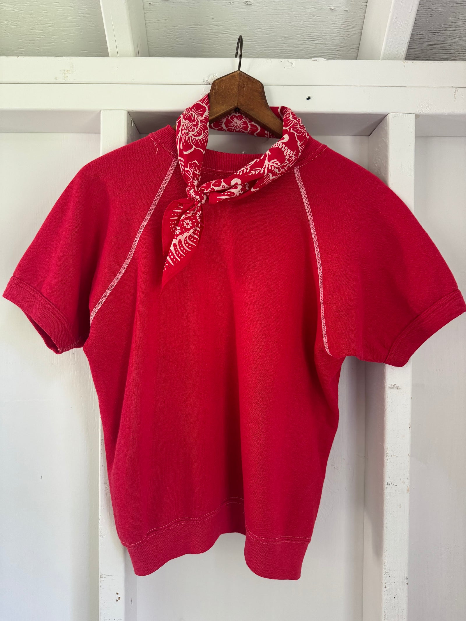Vintage Short Sleeve Raglan - Red