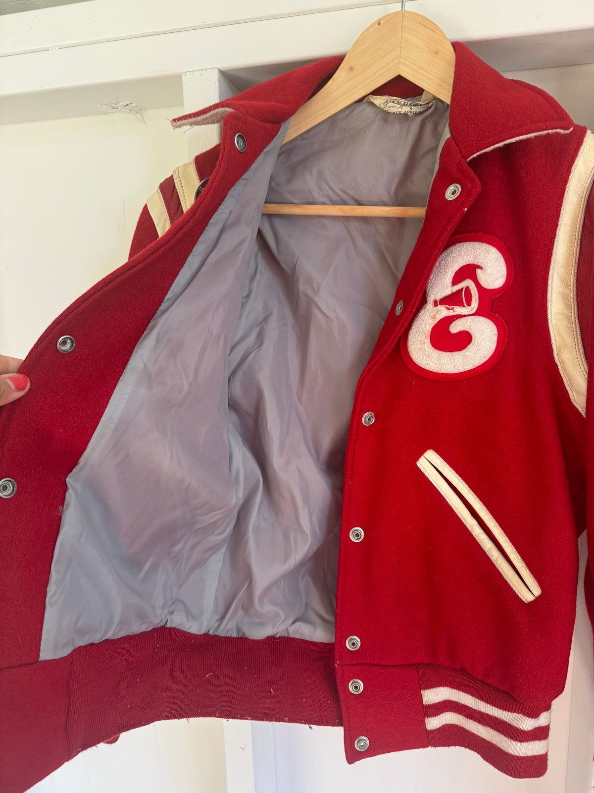 Vintage 1960s Red Letterman Jacket